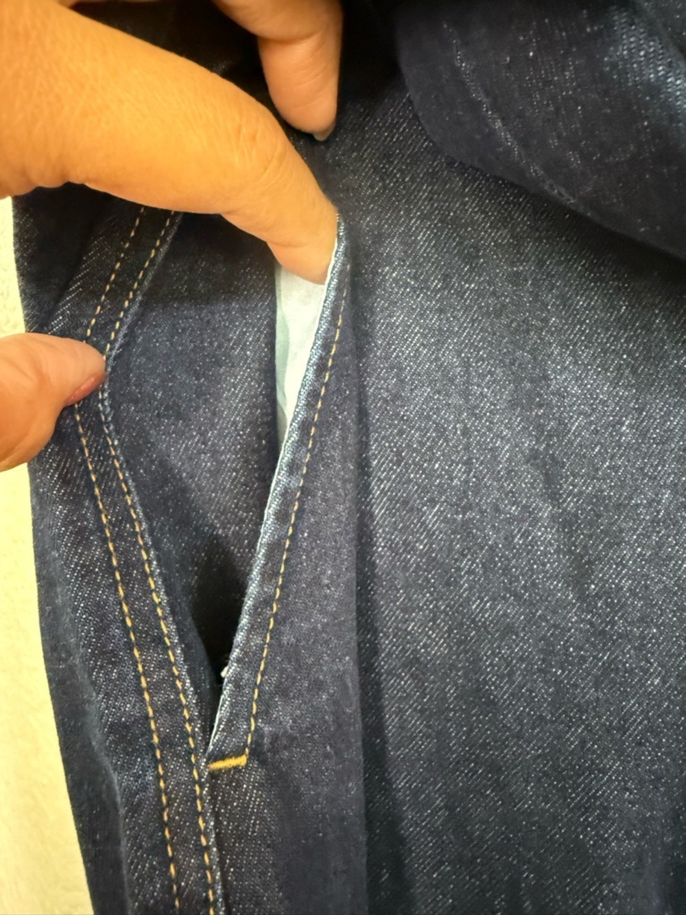 Commense Cross-Over High-Waist Denim Wide-Leg Jeans - Picture 12 of 14